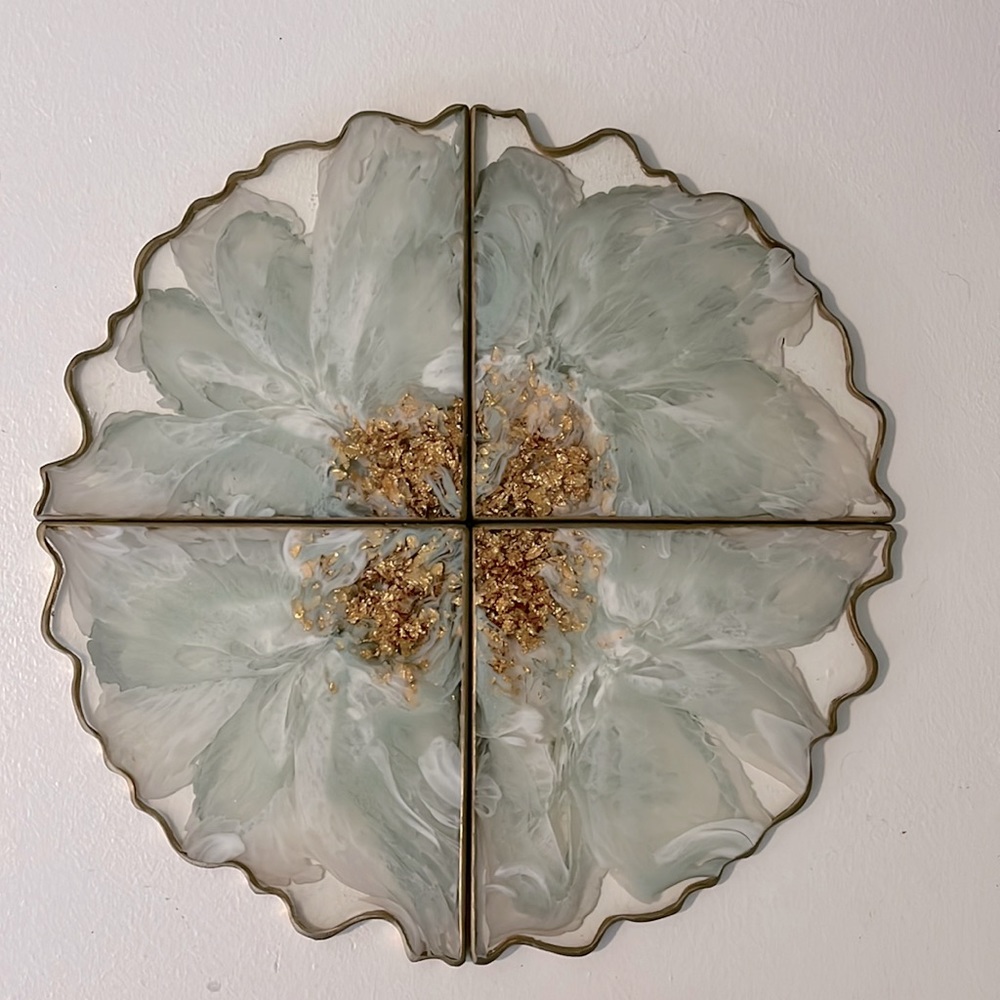 Sage green and gold Coasters